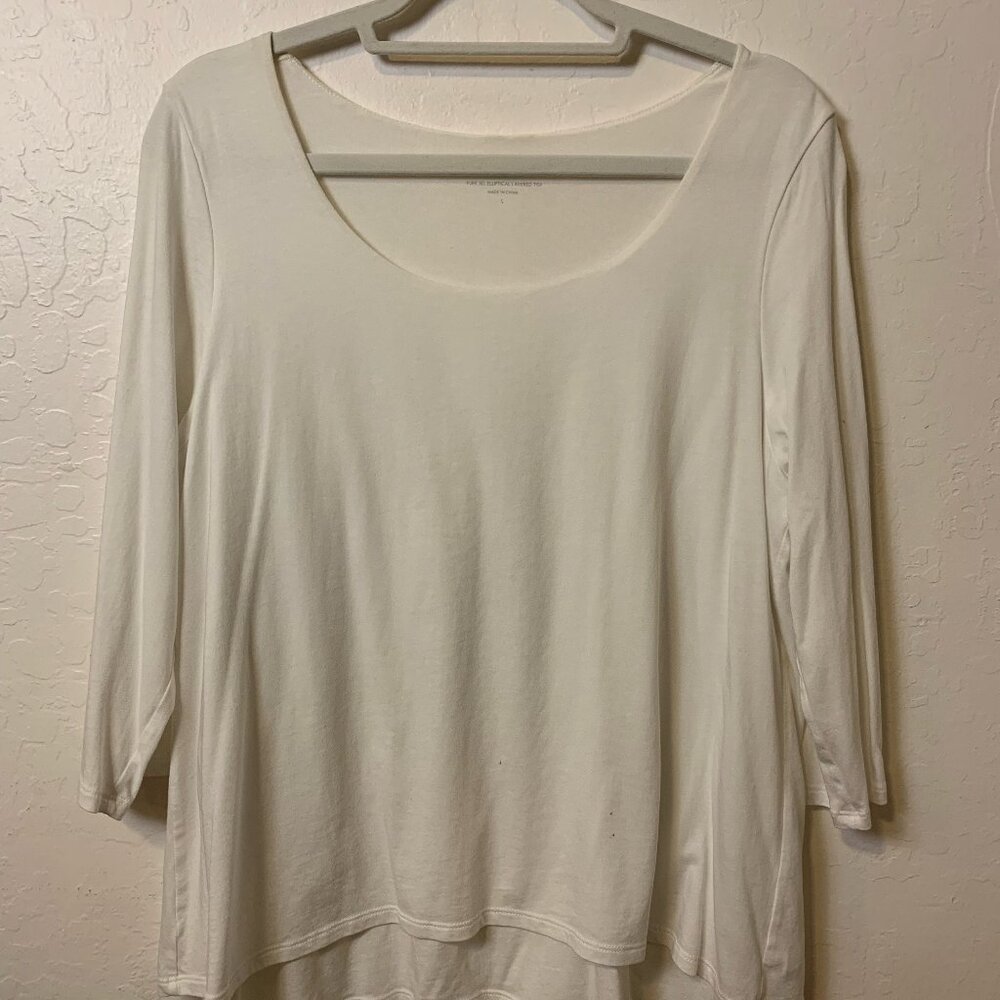 Purejill long sleeve white layered top